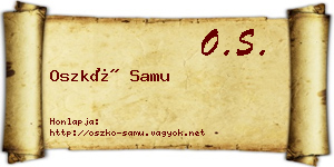 Oszkó Samu névjegykártya